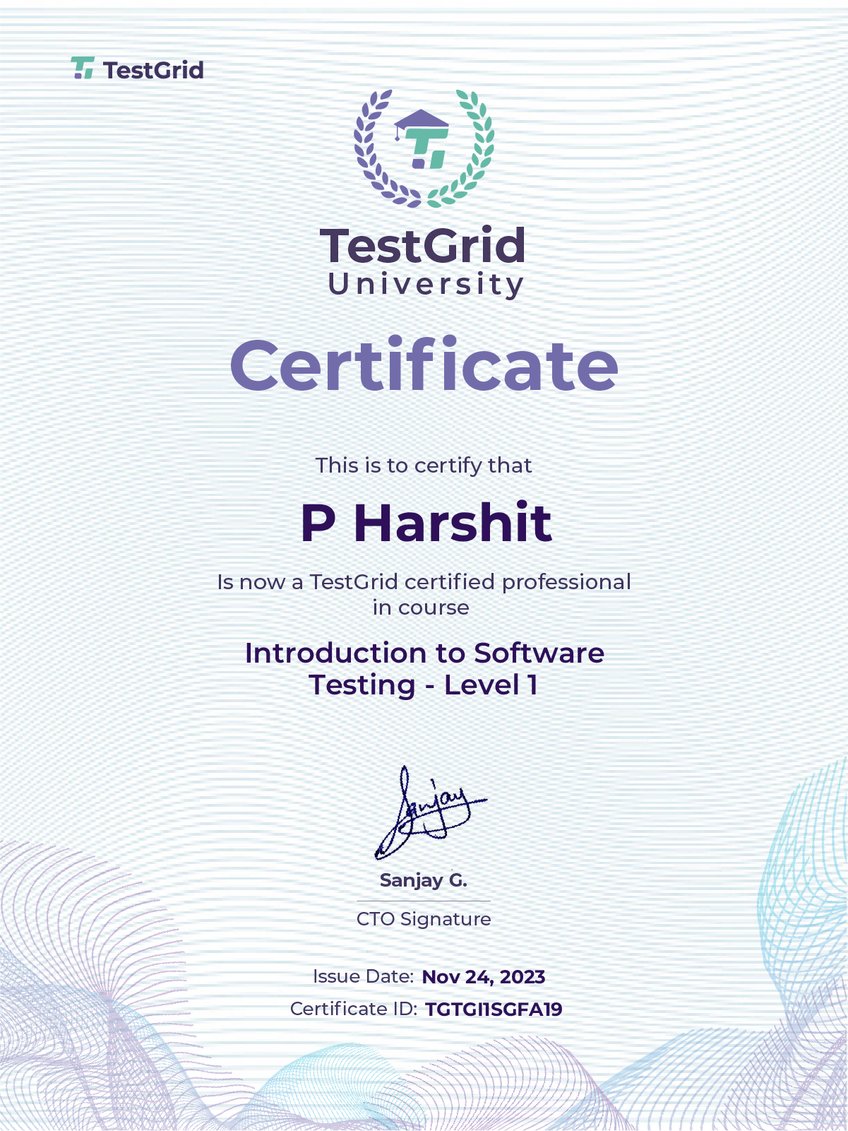 Certificate