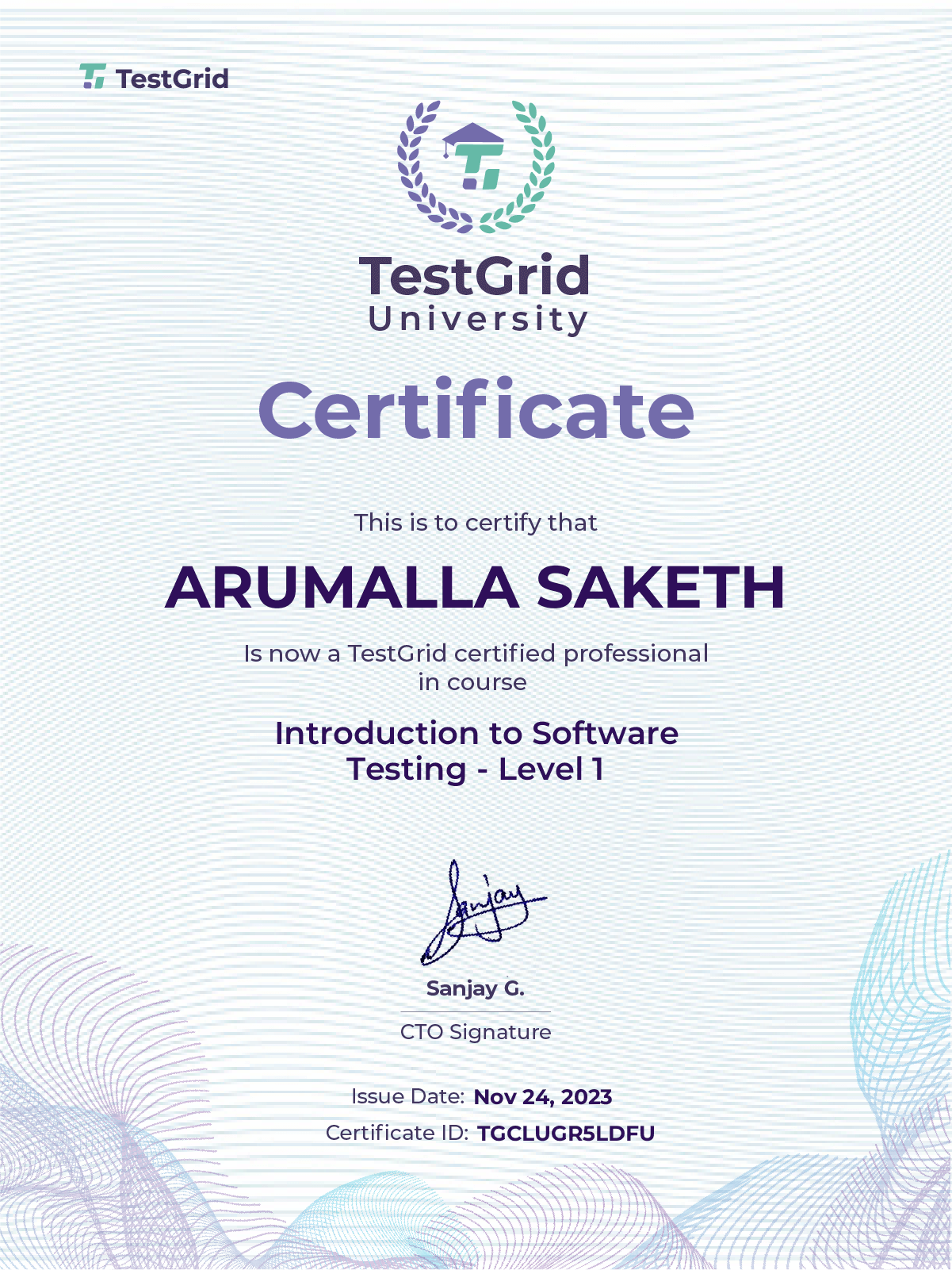 Certificate
