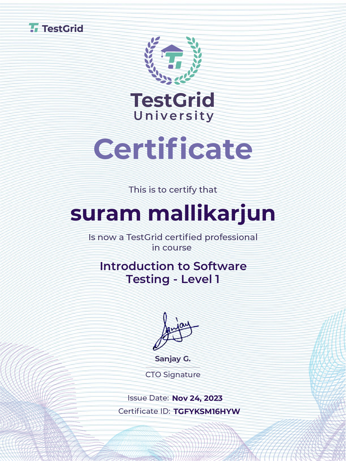 Certificate
