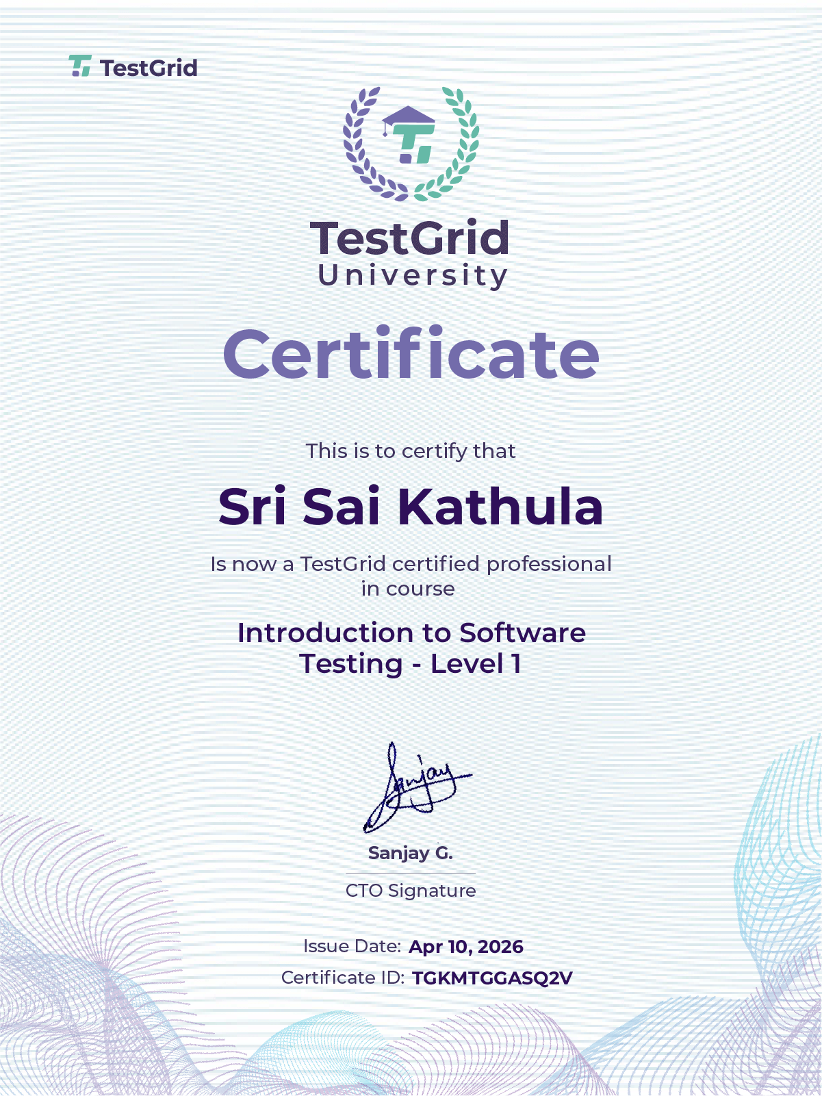 Certificate