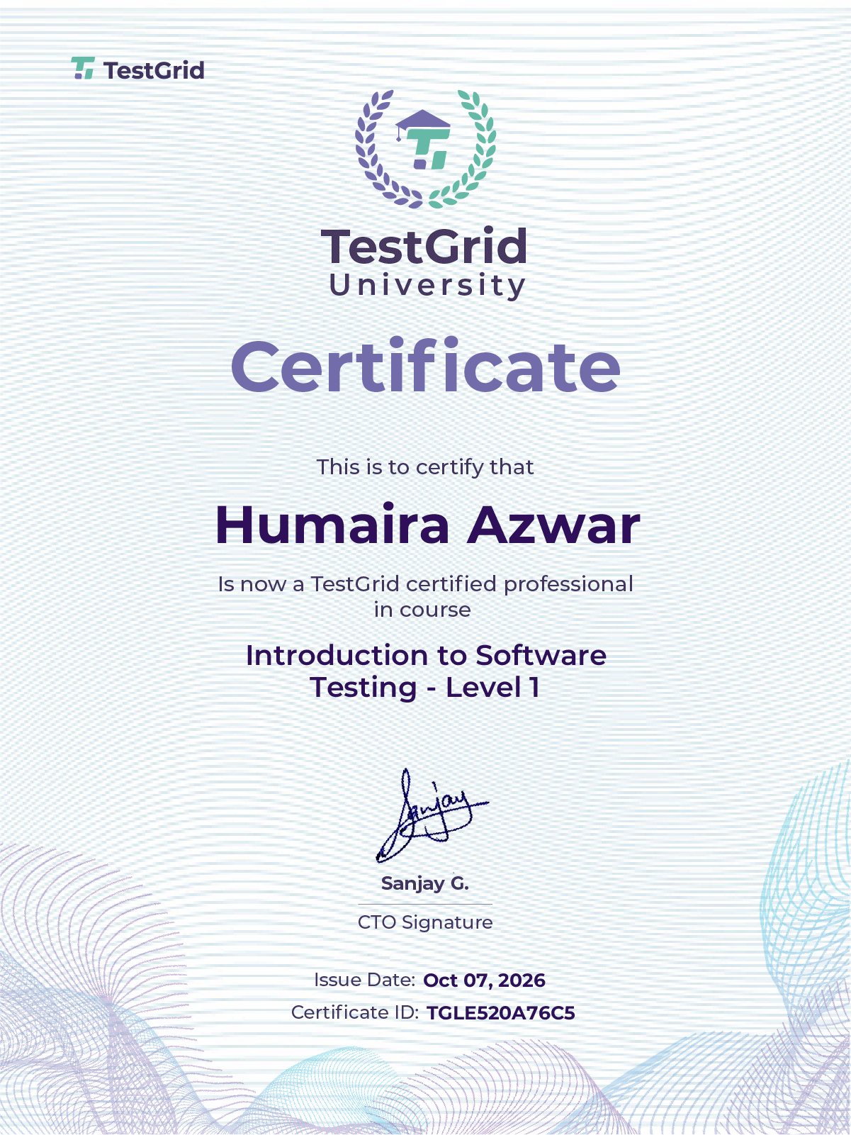 Certificate