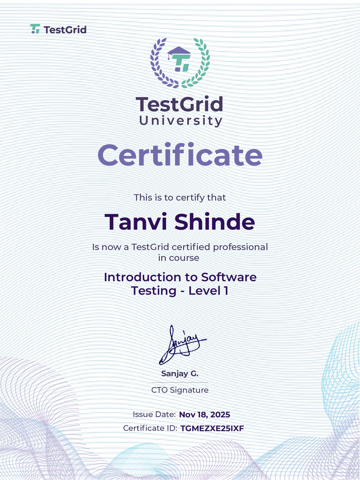 Certificate