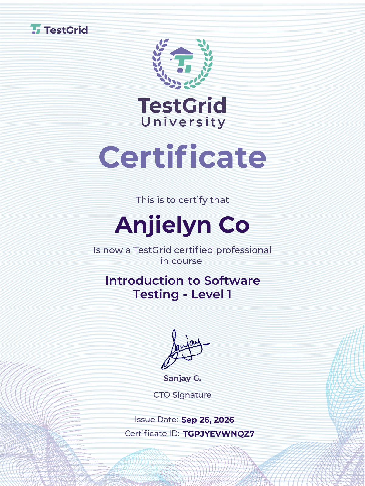 Certificate