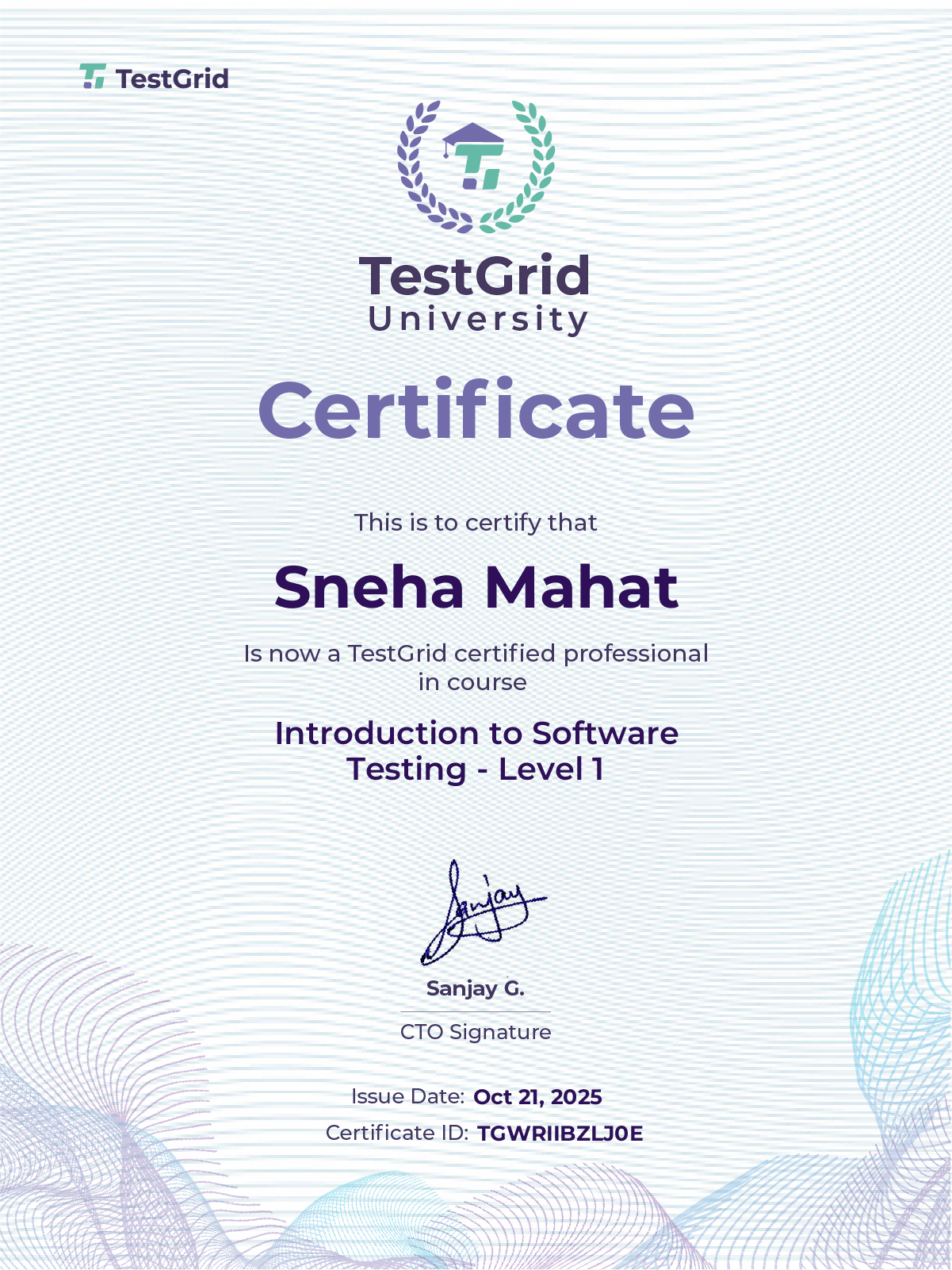 Certificate