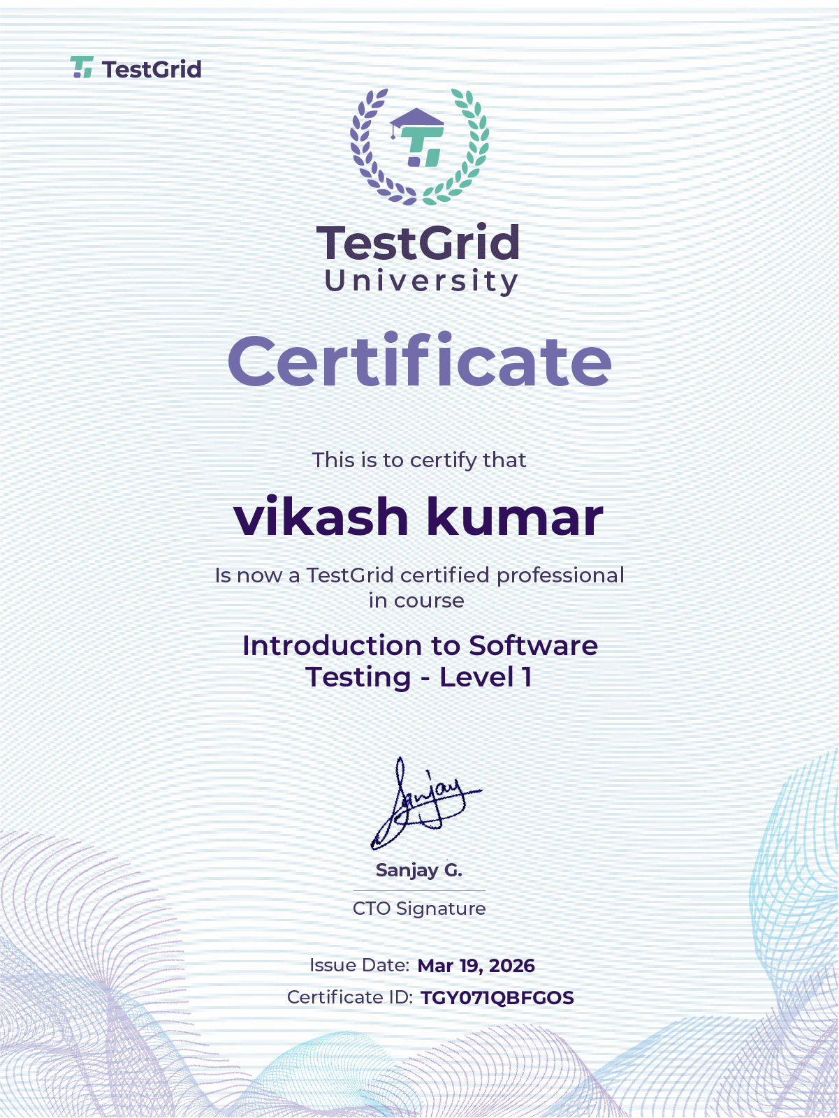 Certificate