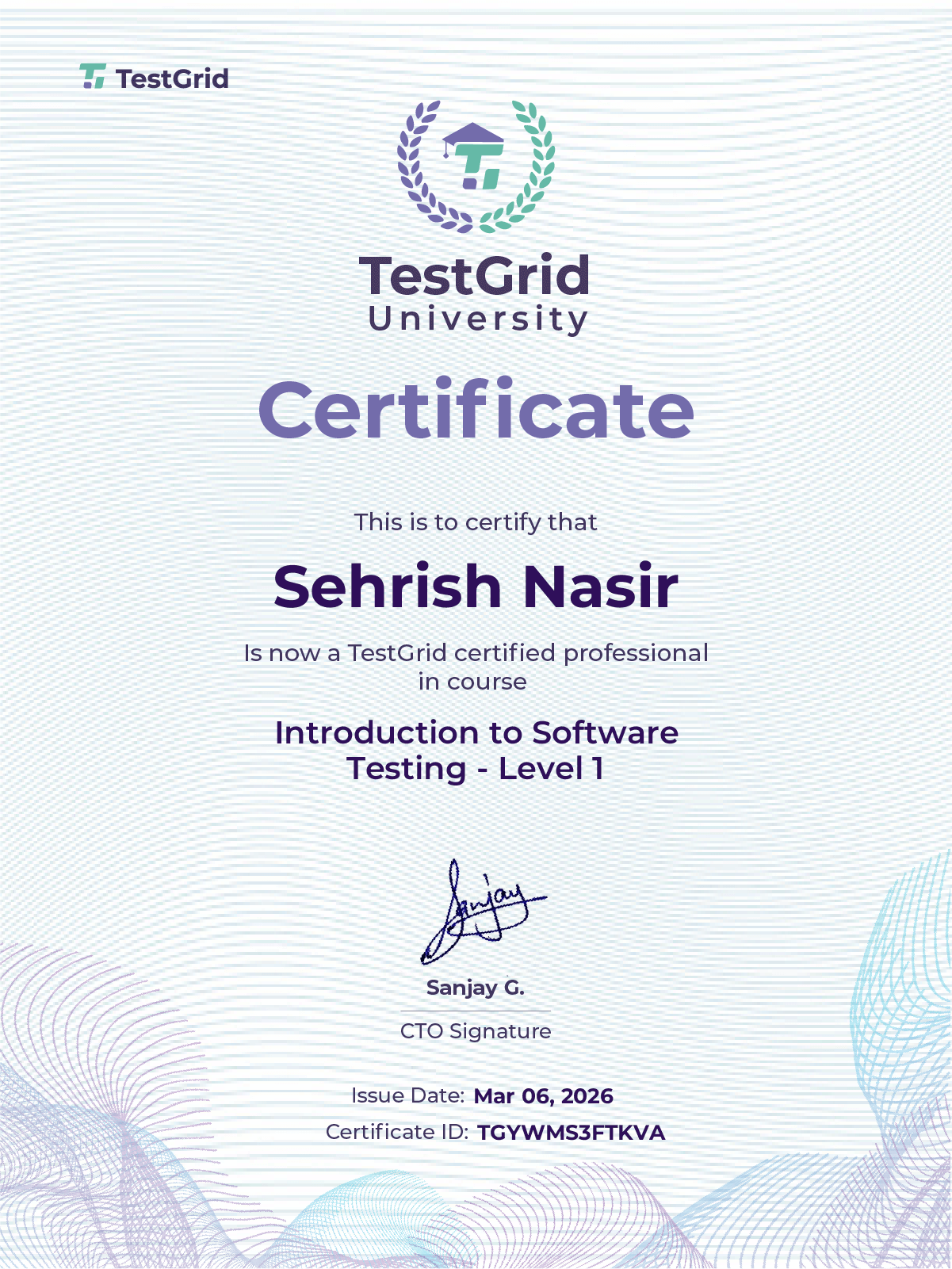 Certificate